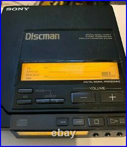 Sony D-555 Discman Portable Vintage CD Player Walkman FOR PARTS OR REPAIR AS IS