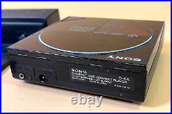 Sony D-5A D-50 D5 Portable CD Player with AC-D50 AC Adapter Black Tested/Works