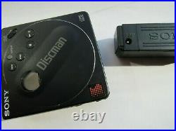 Sony D-88 Discman Working Original Case and Headphones Worlds Smallest CD Player