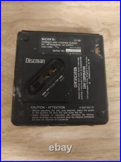 Sony D-88 Portable Discman Walkman CD Player PARTS Untested Very Rare