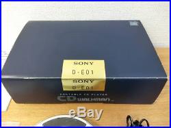 Sony D-E01 Walkman Portable CD Player Made in Japan Slide-in Disc Loading Works