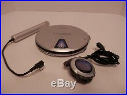 Sony D-EJ01 CD Walkman withRemote Control & External Battery Adapter-TESTED-VGC
