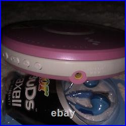 Sony D-EJ011 CD Walkman Player Rare Pink Tested & Working & Maxell Earphones
