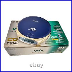 Sony D-EJ361 CD Walkman Portable CD Player Blue Boxed Rare