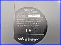 Sony D-EJ620 CD Walkman Discman Stereo Portable Compact Disc Player Silver Vtg