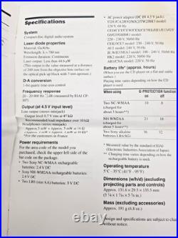 Sony D-EJ620 CD Walkman Discman Stereo Portable Compact Disc Player Silver Vtg