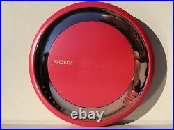 Sony D-EJ700 CD Walkman Portable CD Player Discman Red Candy Japan working all