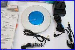 Sony D-EJ785 Blue Portable CD Walkman (D-EJ785/B) headphones, cassette adapter