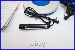 Sony D-EJ785 Blue Portable CD Walkman (D-EJ785/B) headphones, cassette adapter