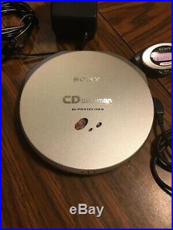 Sony D-EJ915 CD Player Walkman Rare Silver TESTED (Excellent)