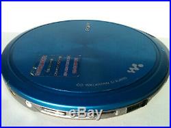 Sony D-EJ955 CD Player Discman CD Walkman TEXT Tragbarer Remote Control Blue