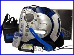 Sony D-ES55 Sports Blue Discman CD Walkman Compact Disc Player Retro Collectible