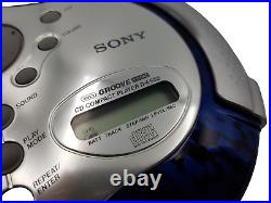 Sony D-ES55 Sports Blue Discman CD Walkman Compact Disc Player Retro Collectible