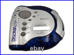 Sony D-ES55 Sports Blue Discman CD Walkman Compact Disc Player Retro Collectible