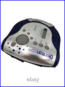 Sony D-ES55 Sports Blue Discman CD Walkman Compact Disc Player Retro Collectible