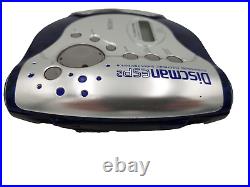 Sony D-ES55 Sports Blue Discman CD Walkman Compact Disc Player Retro Collectible