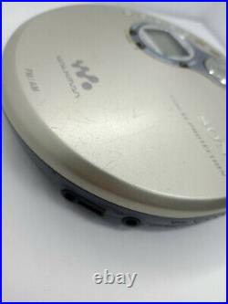 Sony D-FJ401 CD Compact Disc Walkman FM AM Radio Tuner Portable Discman Silver