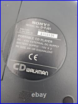 Sony D-FJ61 CD Walkman Discman Radio FM/AM Personal Stereo Compact Disc Player