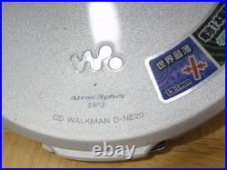 Sony D-NE20 Portable CD Player Walkman White ATRAC MP3 Optical Line Out Japan