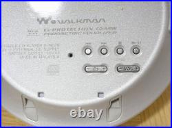 Sony D-NE20 Portable CD Player Walkman White ATRAC MP3 Optical Line Out Japan