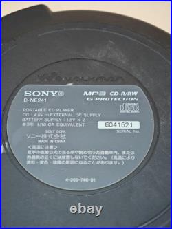 Sony D-NE241 CD Walkman Black Portable MP3 Player Japan Model Tested Used