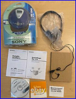 Sony D-NE300 ATRAC Walkman Portable CD Player Blue (D-NE300/LM) NEW