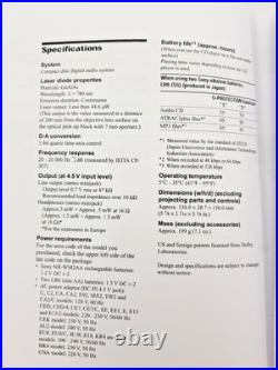 Sony D-NE711 CD ATRAC MP3 Walkman Discman Personal Stereo Compact Disc Player