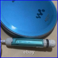 Sony D NE730 Blue CD Walkman Portable CD Player Remote Battery Box Works