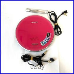 Sony D-NE730 CD Walkman Portable Player G-Protection MP3 Tested Working PINK JPN