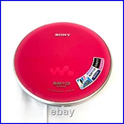 Sony D-NE730 CD Walkman Portable Player G-Protection MP3 Tested Working PINK JPN