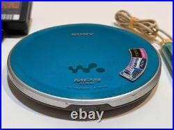 Sony D-NE730 CD Walkman Portable Player G-Protection MP3 Tested Working blue
