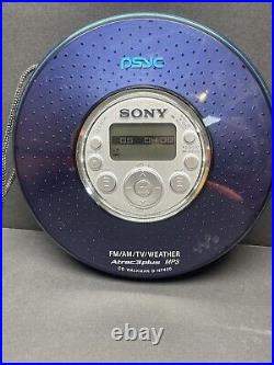 Sony D-NF420PS MP3/ATRAC3 Psyc CD Walkman with AM/FM Tuner Blue VGC