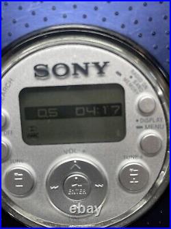 Sony D-NF420PS MP3/ATRAC3 Psyc CD Walkman with AM/FM Tuner Blue VGC