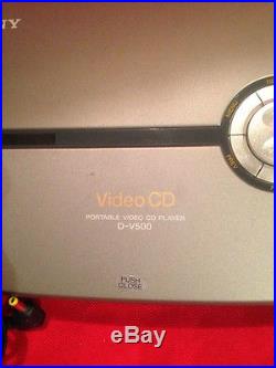 Sony D-V500 VideoCD Video CD Discman CD Player Rare Hi-resolution Still (Works)