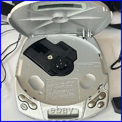 Sony D191 Discman CD Walkman Portable CD Player Grey D-191 Case + 2 Headphones