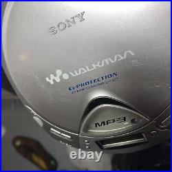 Sony DAC Walkman Portable CD/CDR RW MP3 CD Player D-CJ501 Silver TESTED WORKING