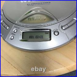 Sony DAC Walkman Portable CD/CDR RW MP3 CD Player D-CJ501 Silver TESTED WORKING