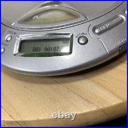 Sony DAC Walkman Portable CD/CDR RW MP3 CD Player D-CJ501 Silver TESTED WORKING
