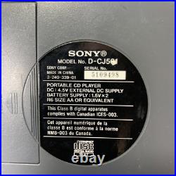 Sony DAC Walkman Portable CD/CDR RW MP3 CD Player D-CJ501 Silver TESTED WORKING