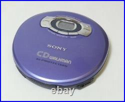 Sony DEJ611 Portable CD Player Purple VGC (D-EJ611)