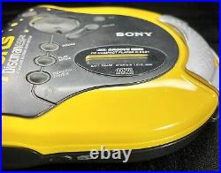 Sony DES51 Sport Discman Portable CD Walkman Player Yellow Excellent working