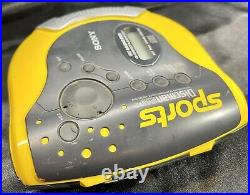 Sony DES51 Sport Discman Portable CD Walkman Player Yellow Excellent working