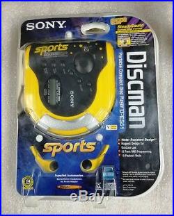Yellow Sony DES51 Sport Discman Portable CD Player 