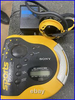 Sony DES51 Sport Discman Portable CD Walkman Player Yellow VGC (D-ES51)