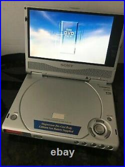 Sony DVP-FX1 Portable CD/DVD Player With New Battery Pack Excellent With Box