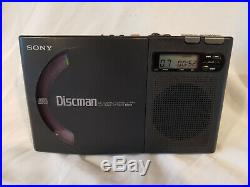 Sony Discman CD Compact Player withWake Up Timer D-1000 Working Tested