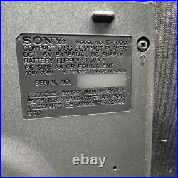 Sony Discman D-1000 CD Compact Player Portable Wake up timer Black Very good