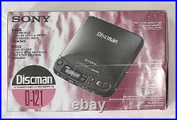 Sony Discman D-121 CD Compact Player Portable Mega Bass + Headphones NEW In Box