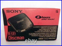 Sony Discman D-131 Compact Disc Portable CD Player 8 Hours Continuous Playback