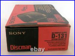 Sony Discman D-131 Compact Disc Portable CD Player 8 Hours Continuous Playback